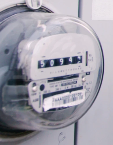 electricity connection with a meter