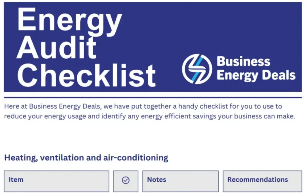 Energy audit checklist