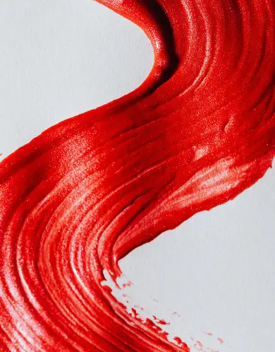 A red paint brush